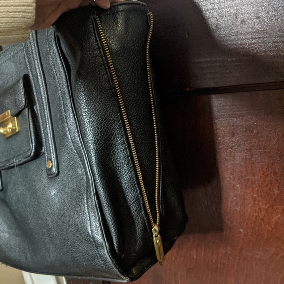 3.1 3.1 Phillip Lim black faux leather tote birkin handbag - Picture 3 of 9